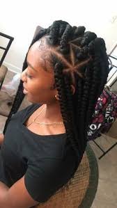 Match the points of each triangle to make a star pattern. Jumbo Triangle Box Braids Black Hair Tribe