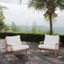 Modway Saratoga 2 Piece Outdoor Patio Teak Set In 2020 Teak Patio Furniture Teak Outdoor Set Outdoor Patio Chairs
