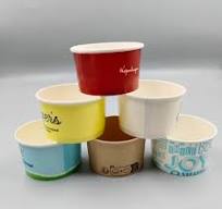 Customizable Single Wall Ice Cream Paper Cup with Waterproof ...
