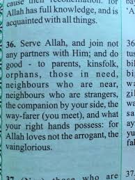Surah An Nisa Verse 36 The Noble Qur An القرآن الكريم Love This Verse Beautiful Mashallah Noble Quran Holy Quran Verses