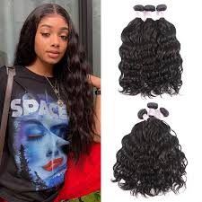 Our best selling bundles would be our raw virgin indian hair which carries light weight feeling with a more natural look. Good Indian Virgin Human Hair Natural Wave Wavy Hair 3bundles Deals 1b Color