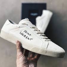 Check spelling or type a new query. Buy White Saint Laurent Sneakers Cheap Online
