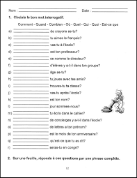 Grade 3 French Worksheets French Worksheets Learn French French Flashcards