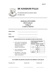 Ujian bahasa inggris 2 sd. Soalan Bahasa Inggeris Tahun 3 2018