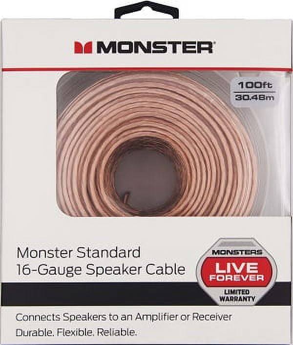 Monster Standard Clear Coat Speaker Cable 100 Feet,Direct Connection