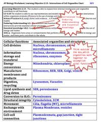 ap biology worksheet learning objective 2 13 organelle interactions