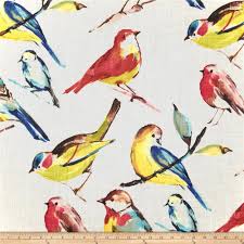 Richloom Birdwatcher Summer Fabric Birds Bird Print Fabric Fabric Decor