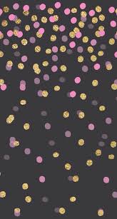 Black Pink Gld Confetti Spots Dots Iphone Phone Wallpaper Background Lock Screen Confetti Wallpaper Phone Wallpaper Iphone Wallpaper