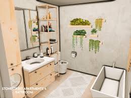 Familiar with build/buy will be able to edit sims 4 apartments . Sims 4 Stonestreet Apartments 4 Bathroom Best Sims Mods
