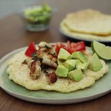 Galettes Bresiliennes Garnies De Poulet Avocat Tomate Et Coriandre Recette Recette Facile Coriandre Recette