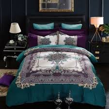Black And Gold Bedding Sets Uk Dark Teal Gold Grey And White Indian Bohemian Style Moroccan Inspired Royal Style 100 Brushed Cotton Full Bedding Sets Luxury Bedding Sets King Bedding Sets