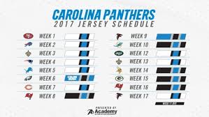 Panthers Jersey Schedule 2017