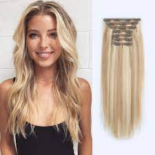 Whichever hair bleach you choose to use, the most important thing is to follow the instructions on the packet. Amazon Com Lovrio 9a Grade Clip In Hair Extensions Human Hair Piano Color Dark Dirty Blonde Mixed With Bleach Blonde P12 613 Silky Straight Big Thick Hair For Women 22 Inch 140g 7