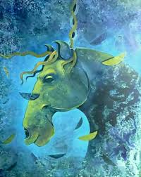 Blue Horse | Acrylic On Canvas By Artist Rahul Kamble