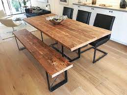Dining table with clear tempered glass top, 3 chrome legs round table for 2 or 4 person, modern round glass kitchen table furniture for home office kitchen dining room(w 35.4 x l 35.4 x h 29.5 inch). Repurposed Wood Dining Room Tables Parkman Woodworks Los Angeles Wood Dining Room Wood Dining Room Table Dining Room Table