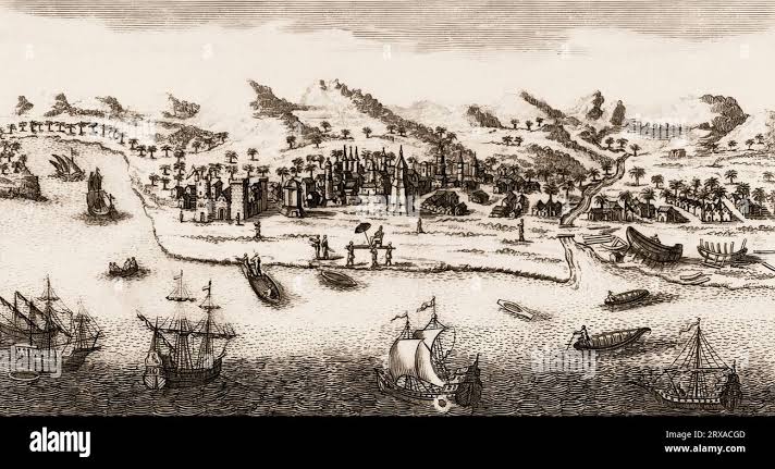 Vasco da Gama's arrival in Calicut; 1498; Kozhikode; state of Kerala in India Stock Photo - Alamy