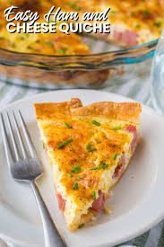 Brunch Is A Snap When You Make This Easy Ham And Cheese Quiche Simply Prep Your Pie Crust Pour In The Ham And Cheese Quiche Quiche Recipes Easy Cheese Quiche