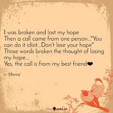 I Was Broken And Lost My Quotes Writings By Hema Bala Yourquote