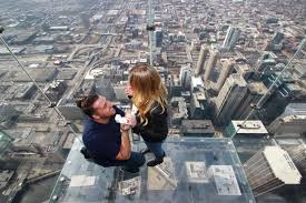 Chicago Proposal The Willis Tower Skydeck Amazing Views Over The City Willis Tower Skydeck Chicago Proposal Willis Tower