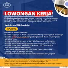 Maybe you would like to learn more about one of these? Loker Tamatan Sma Smk Di Pt Esa Sentosa Abadi Indonesia Medan