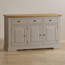 Natural Oak And Light Grey Painted Large Sideboard Sideboard Grey Large Sideboard Freestanding Kitchen