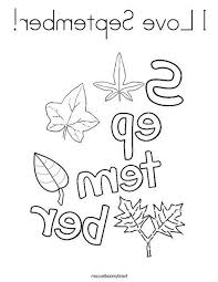 September Coloring Pages