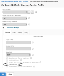Citrix gateway was formerly known as netscaler gateway. How Do I Disable Client Choices In Netscaler Gateway
