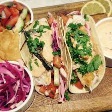 · easy fish tacos with lime crema: Fish Tacos World Cancer Research Fund Uk