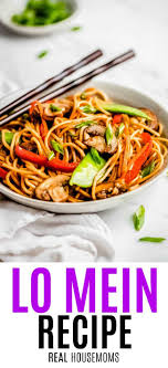 Vegetable lo mein with tofu is a super easy weeknight dinner with assorted veggies and ready in 30 minutes! Lo Mein Real Housemoms