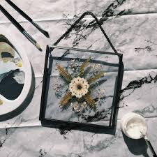 Pressed flowers in glass frame. Love In A Mist Glass Pressed Flower Frame By Maddy S Workshop Notonthehighstreet Com