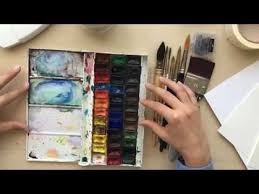 Kullandigim Suluboya Malzemeleri I Youtube Suluboya Sanat Resimleri Youtube