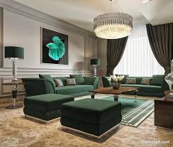 چیدمان جهیزیه خانه نوعروس به سبک کلاسیک و تم رنگی سبز سلطنتی Living Room Decor Apartment Outdoor Furniture Sets Home Design Decor