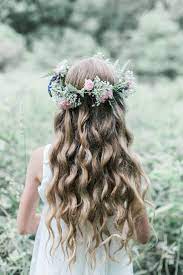 Flower Girl Flower Crown Hairstyle Flower Crown Hairstyle Flower Girl Hairstyles Crown Hairstyles