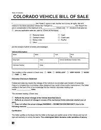 When you sell a used vehicle to a private party or a dealer. Free Colorado Bill Of Sale Form Pdf Template Legaltemplates