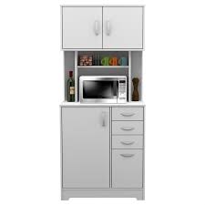 Fiberboard and flakeboard are the other popular versions on the market today. Inval Engineered Wood Kitchen Microwave Corner Storage Cabinet In White Al 4613