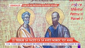 Spre deosebire de postul mare, postul sfinților apostoli petru si pavel, împreună cu celelalte 2 posturi de peste an, sunt mai noi. Ce Trebuie SÄƒ FaceÈ›i De SfinÅ£ii Petru Si Pavel Ca SÄƒ AveÈ›i Noroc Tot Anul Youtube