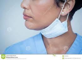 Female Dentist Wearing Surgical Mask Stock Image - Image of woman ...