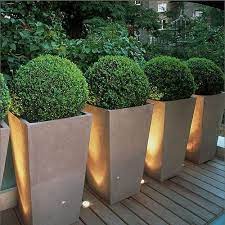 Patio Tour Outdoor Room With Fire Pit Fountain And Arbor Tall Planters Backyard Landscaping Deck Lighting