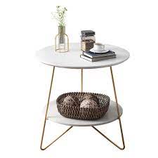 The best store for all your home furniture and accessory needs really does have everything you're searching for, with thousands of modern coffee tables for your home or. Modern Coffee Tables 2 Tier Round Mdf Tray Easy Assembly Metal Frame Sofa Side Table For Living Room Bedroom Color White Size 40x45cm Amazon Com Au Home