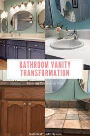 The top 9 kitchen countertop makeovers people are doing now. Before And After Bathroom Vanity Transformation With Painted Tile Countertop The Minimal Ish Mama