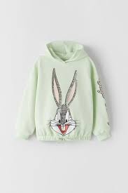 The bucks bunny, melbourne, victoria, australia. Sweatshirt Bugs Bunny Looney Tunes C Warner Bros Zara Deutschland Germany