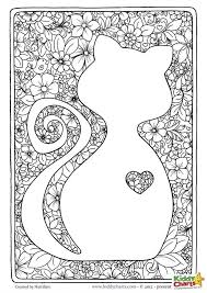 Cat Adult Coloring Page Beautiful Design Perfect For Mindful Coloring And We H Boyama Sayfalari Zentangle Desenler Boyama Kitaplari