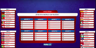 2018 Fifa World Cup Fixtures Printable Chart Mala Ysia Time
