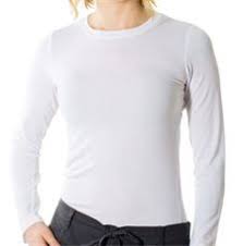 Sanibel Stretch Womens Long Sleeve Undershirt White In