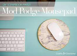 These project will make that your mouse pad will be unique and beautiful. Diy Mouse Pad With Scrapbook Paper Mod Podge Rocks