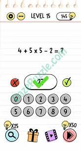 Admin mau memberitahukan kunci jawaban brain test secara lengkap. Brain Test Level 15 4 5 5 2 Answer Daze Puzzle