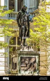 Boston benjamin franklin statue school hi-res stock photography and images 