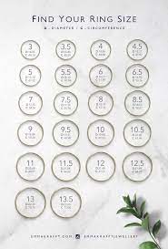 Easily And Practically Find Your Ring Size With This Handy Chart Simply Measure The Larger Portion Of Measure Ring Size Simple Fine Jewelry Jewelry Knowledge