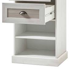 Regal mit 3 schubladen 14 l aus kunststoff, praktisch, elegant, beständig. 57x126x46 Landhaus Regal In Weiss Mit Flaschenfachern Schubladen Juliessa