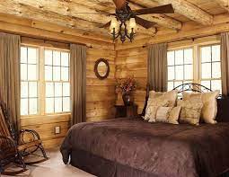 Love At First Sight Planning A Classic Log Cabin Log Home Bedroom Log Home Interiors Cabin Curtains